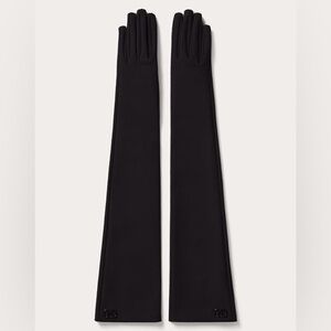 NWT Valentino Garavani Opera Gloves, Black, Size 7.5